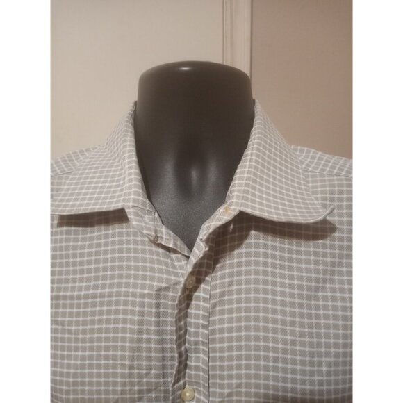 Burberry London Button Up Shirt Long Sleeve Men’s Gray 16.5-36 (L) USA Made - Picture 2 of 11